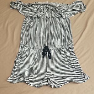 Striped Off-Shoulder Jumpsuit